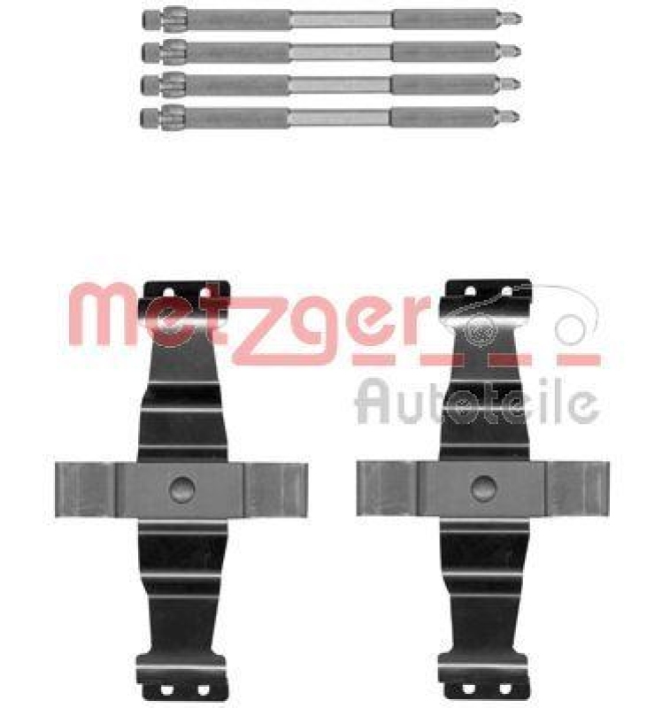 METZGER 109-1886 Zubehörsatz, Scheibenbremsbelag für BMW VA