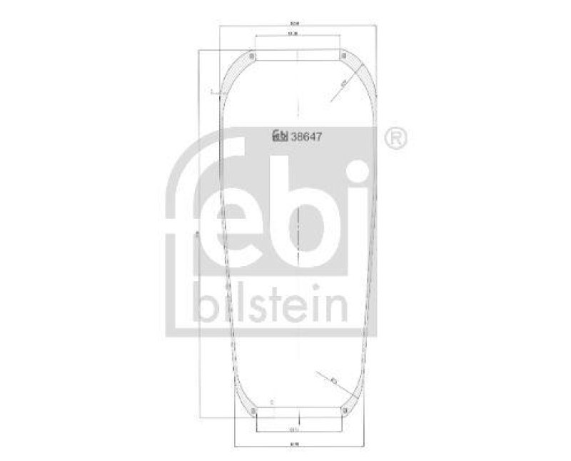 FEBI BILSTEIN 38647 Luftfederbalg ohne Kolben für Mercedes-Benz