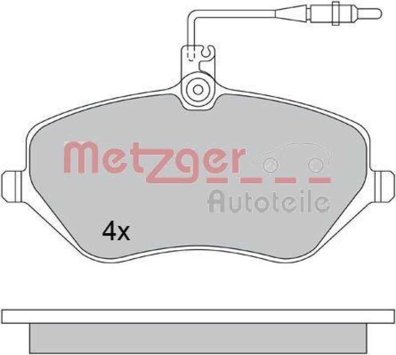 METZGER 1170346 Bremsbelagsatz, Scheibenbremse WVA 24 133