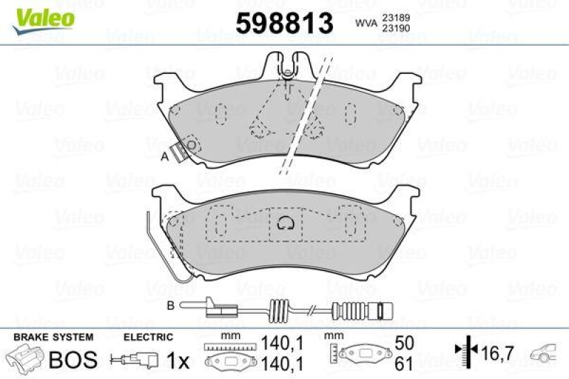 VALEO 598813 SBB-Satz PREMIUM