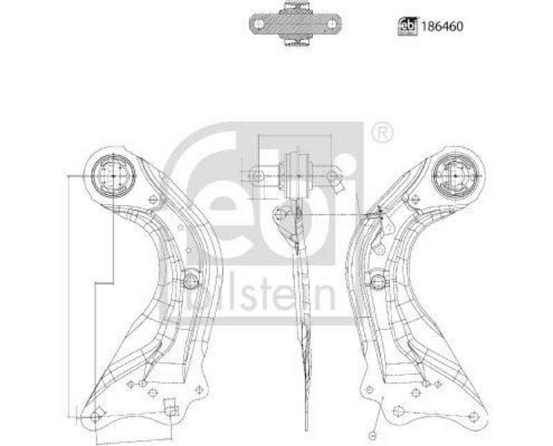 FEBI BILSTEIN 186460 Querlenker mit Lager für MAZDA