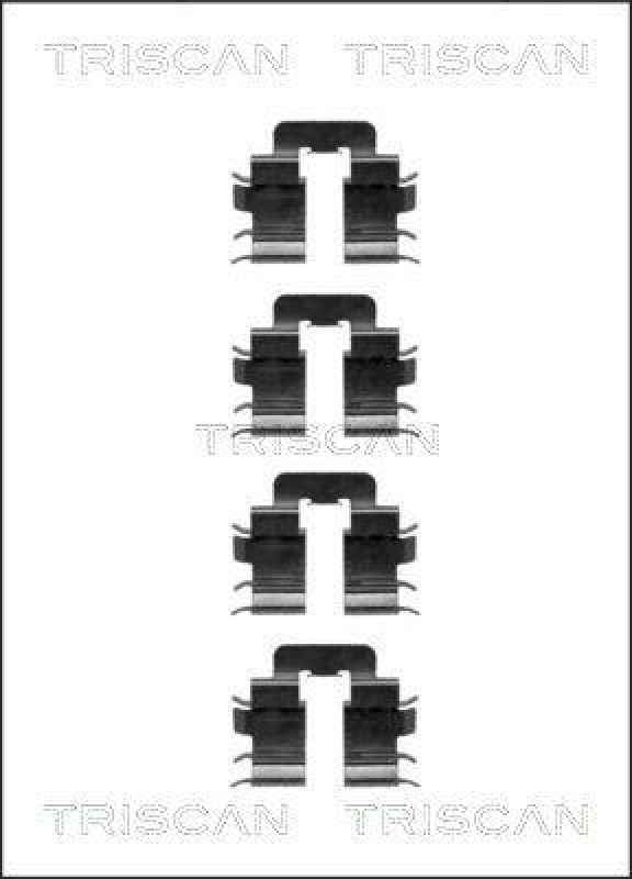 TRISCAN 8105 141607 Montagesatz, Scheibenbremsbelag für Nissan