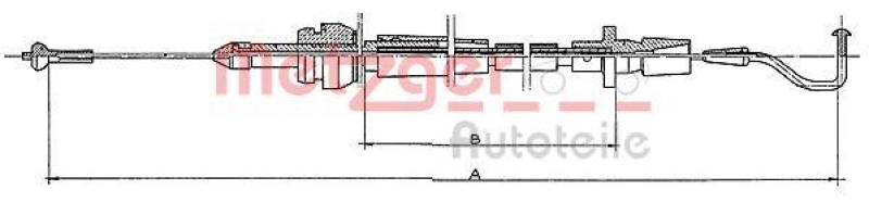 METZGER 11.082 Gaszug für VW