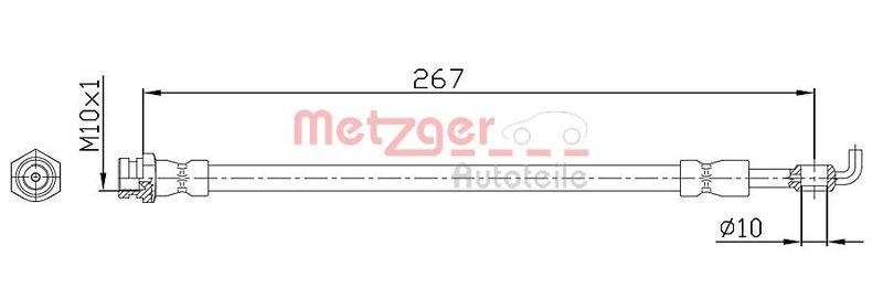 METZGER 4112230 Bremsschlauch für MAZDA HA links/rechts