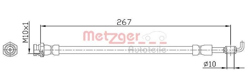 METZGER 4112230 Bremsschlauch f&uuml;r MAZDA HA links/rechts