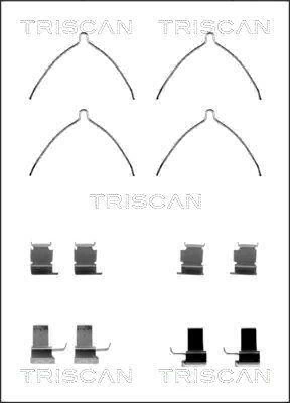 TRISCAN 8105 131629 Montagesatz, Scheibenbremsbelag für Toyota