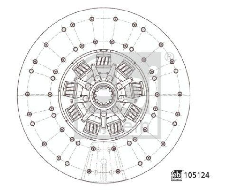 FEBI BILSTEIN 105124 Kupplungsscheibe für Iveco