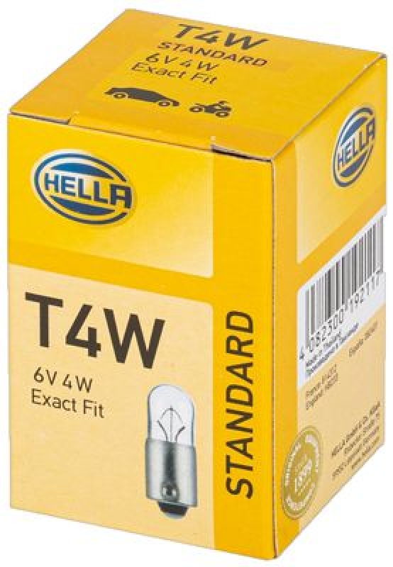 HELLA 8GP 002 067-061 Glühlampe T4W 6 V