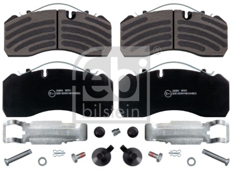 FEBI BILSTEIN 16719 Bremsbelagsatz mit Befestigungsmaterial für M A N