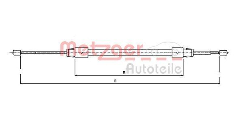 METZGER 10.9322 Seilzug, Feststellbremse für MB hinten rechts