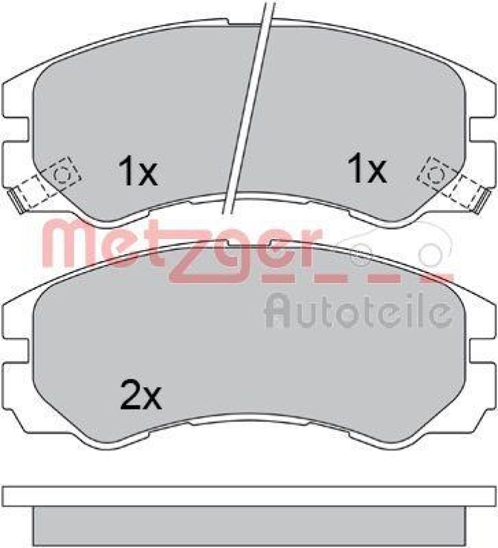 METZGER 1170352 Bremsbelagsatz, Scheibenbremse WVA 21 845