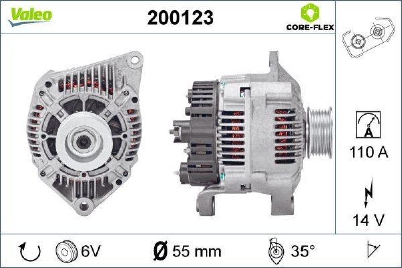 VALEO 200123 Generator - CORE-FLEX - RENAULT Espa