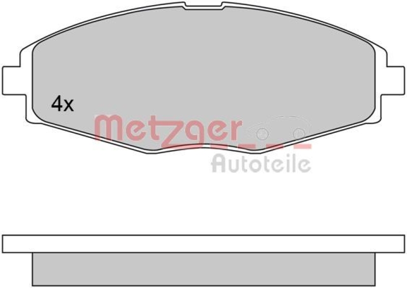 METZGER 1170354 Bremsbelagsatz, Scheibenbremse WVA 23 241