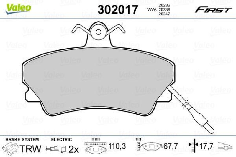 VALEO 302017 SBB-Satz FIRST