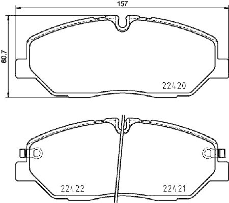 HELLA 8DB 355 025-751 Bremsbelagsatz, Scheibenb