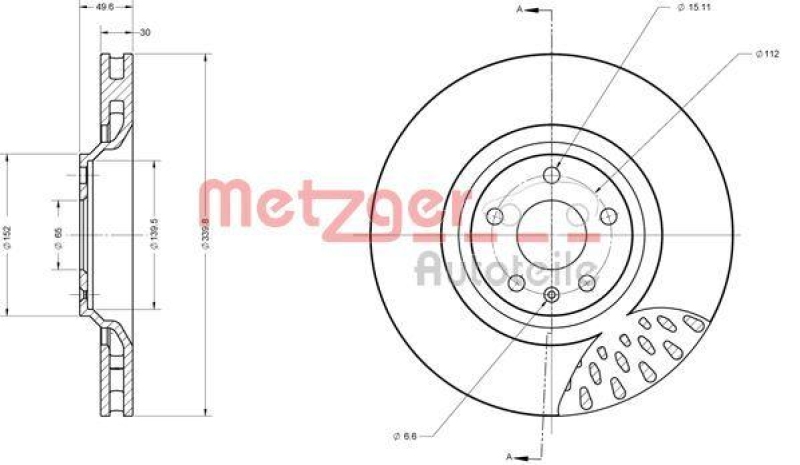 METZGER 6110631 Bremsscheibe Lack/Ks/Ms/Hc für AUDI VA