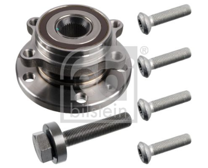 FEBI BILSTEIN 27317 Radlagersatz mit Radnabe, ABS-Impulsring und Befestigungsschrauben für VW-Audi