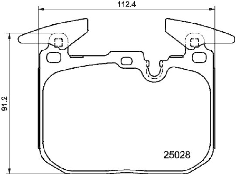 HELLA 8DB 355 025-771 Bremsbelagsatz, Scheibenbremsbelag für BMW i8 (I12)