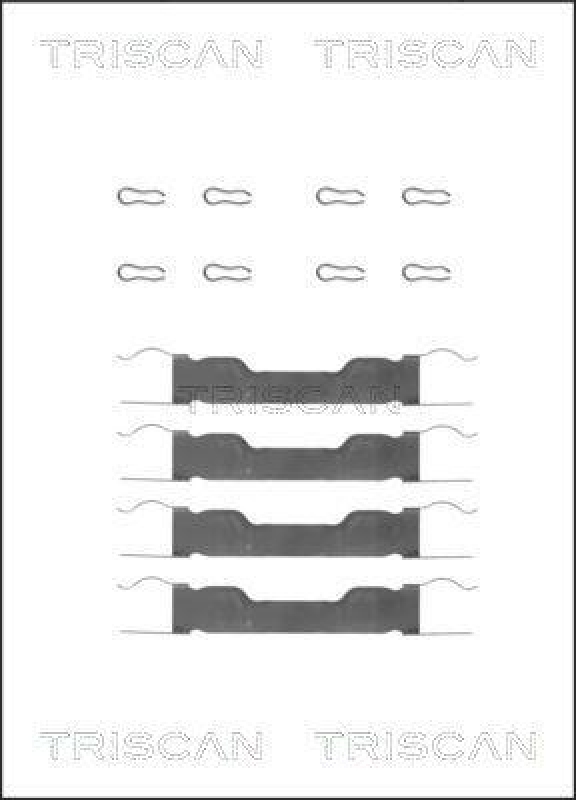 TRISCAN 8105 151347 Montagesatz, Scheibenbremsbelag für Fiat, Autobianchi, Polski-