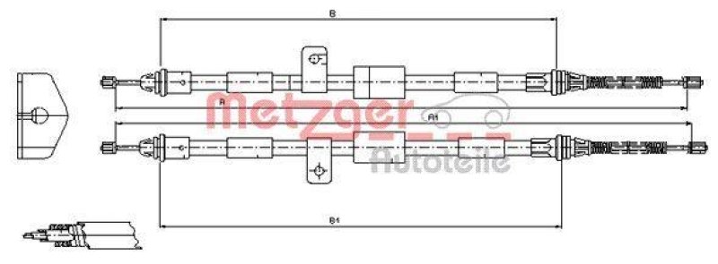 METZGER 11.5458 Seilzug, Feststellbremse