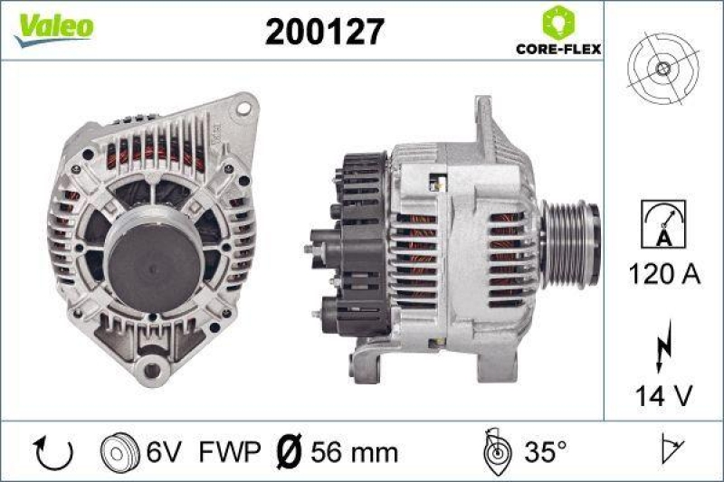 VALEO 200127 Generator - CORE-FLEX - RENAULT Espa