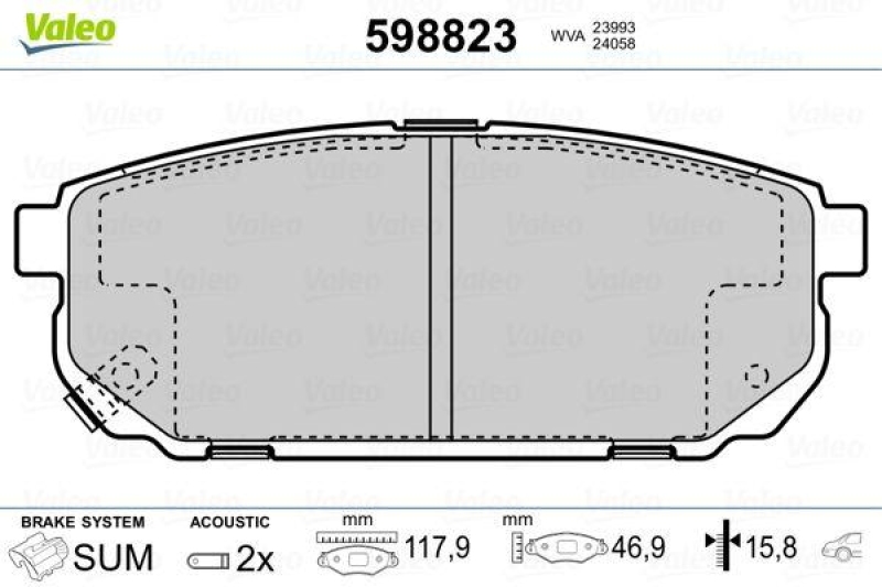 VALEO 598823 SBB-Satz PREMIUM