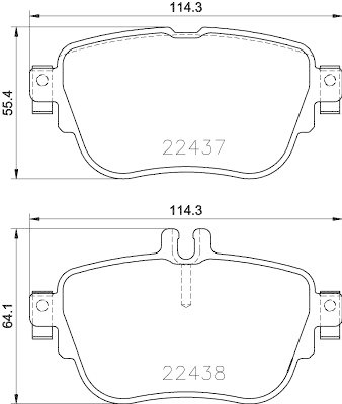 HELLA 8DB 355 025-781 Scheibenbremsbelagsatz