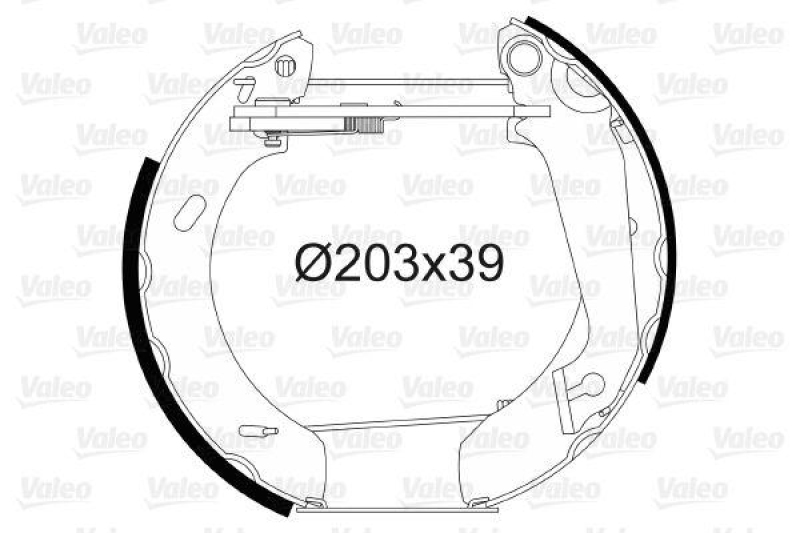 VALEO 554717 Bremsbacken-Satz-KIT