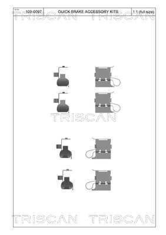 TRISCAN 8105 131654 Montagesatz, Scheibenbremsbelag für Toyota