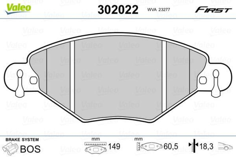 VALEO 302022 SBB-Satz FIRST