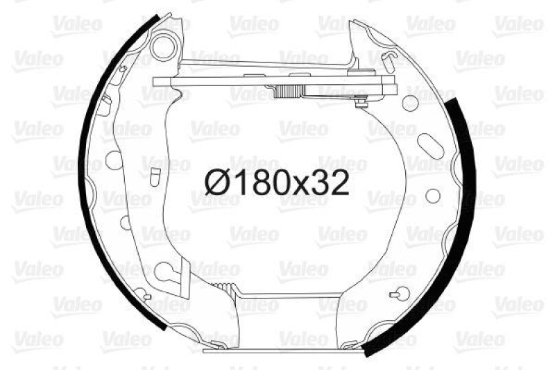 VALEO 554718 Bremsbacken-Satz-KIT