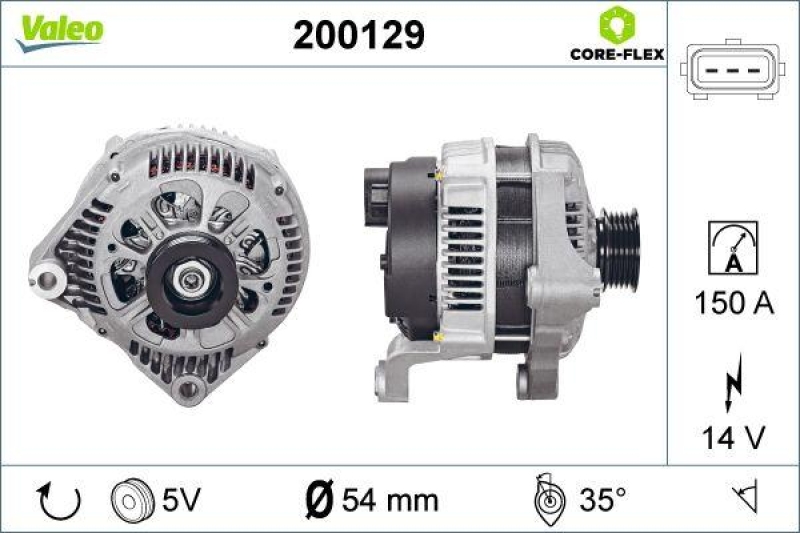 VALEO 200129 Generator - CORE-FLEX - BMW 3 series