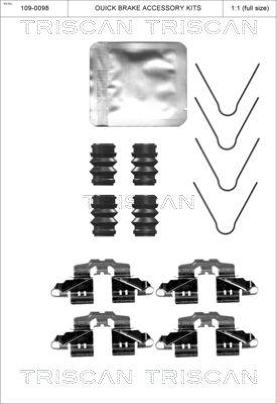 TRISCAN 8105 131655 Montagesatz, Scheibenbremsbelag für Toyota