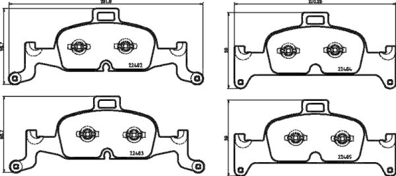 HELLA 8DB 355 025-811 Scheibenbremsbelagsatz