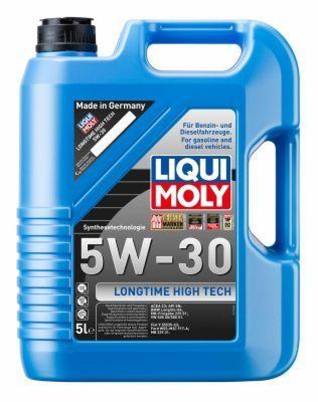 LIQUI MOLY 1137 Motoröl Longtime High Tech 5W-30 Kanister 5+1 L inkl. Ölwechselkarte