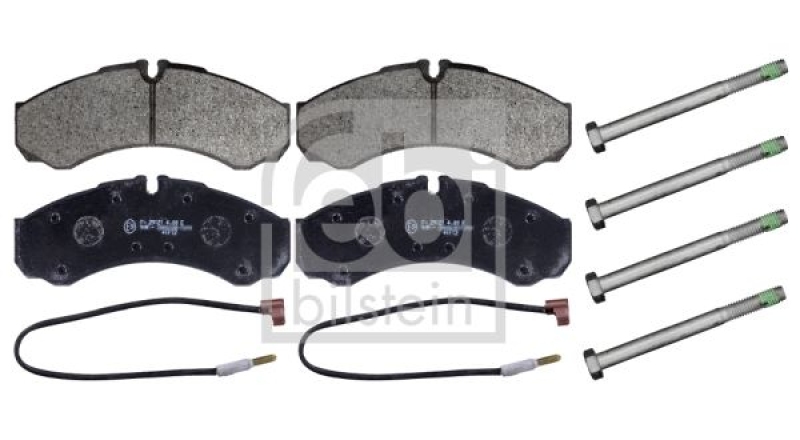 FEBI BILSTEIN 116193 Bremsbelagsatz mit Schrauben für Renault