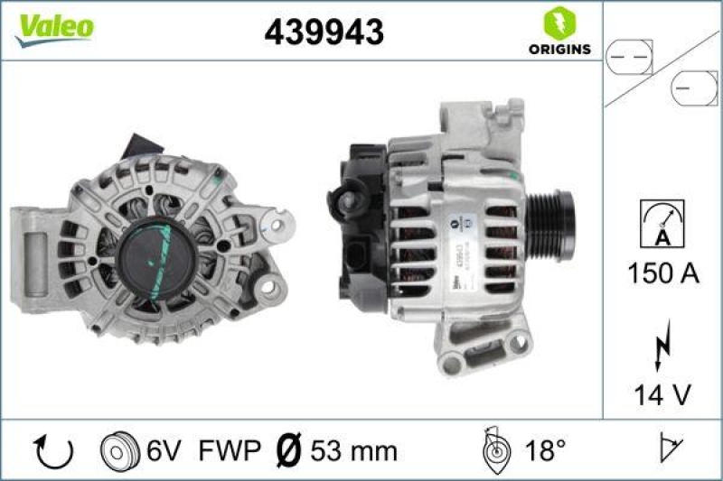 VALEO 439943 Generator Neu - ORIGINS