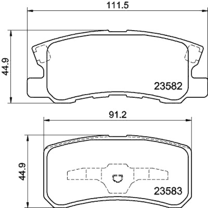 HELLA 8DB 355 009-691 Bremsbelagsatz Scheibenbremse