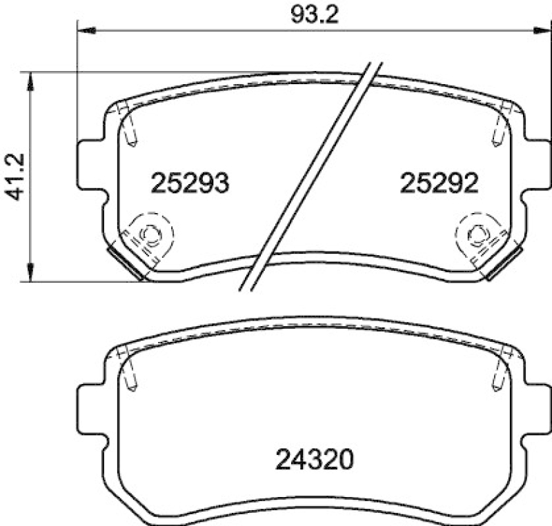 HELLA 8DB 355 016-221 Bremsbelagsatz, Scheibenbremsbelag für HYUNDAI/KIA