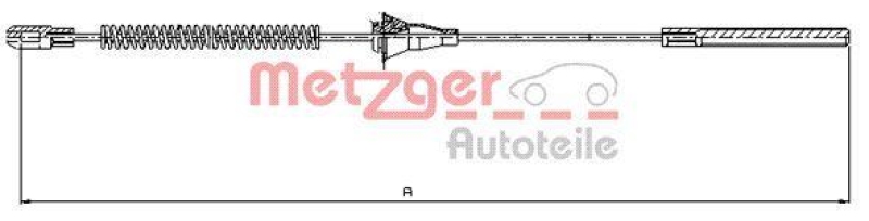 METZGER 11.5754 Seilzug, Feststellbremse für OPEL hinten rechts