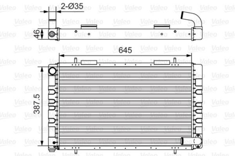 VALEO 731235 Motorkühler LAND ROVER LAND 110 2.5 D