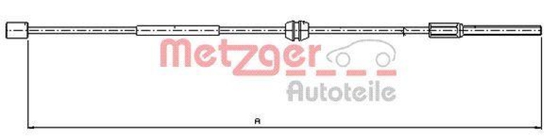 METZGER 11.5756 Seilzug, Feststellbremse für OPEL vorne