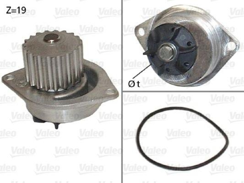 VALEO 506595 Wasserpumpe CITROEN, PEUGEOT CITROEN C2