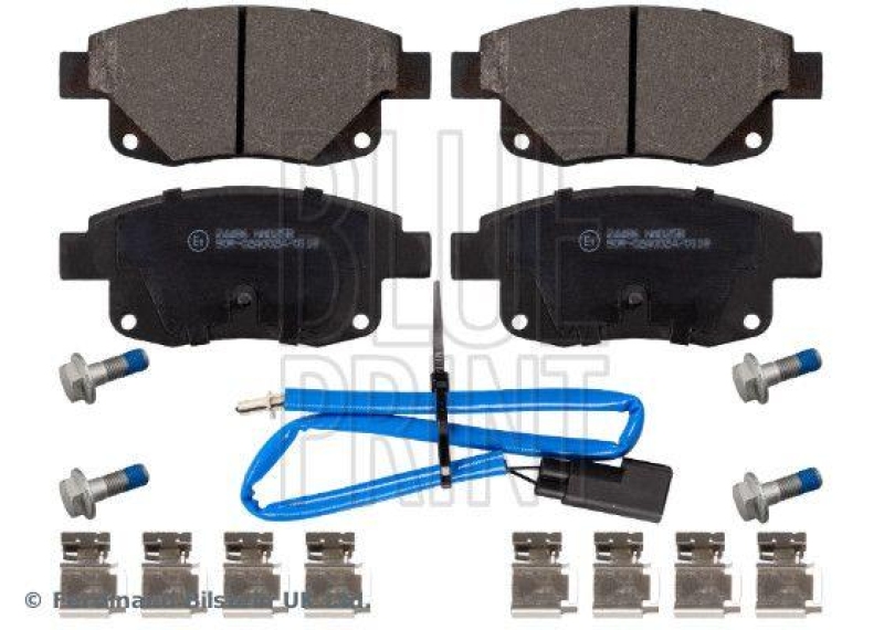 BLUE PRINT ADF124221 Bremsbelagsatz mit Befestigungsmaterial für Ford Pkw