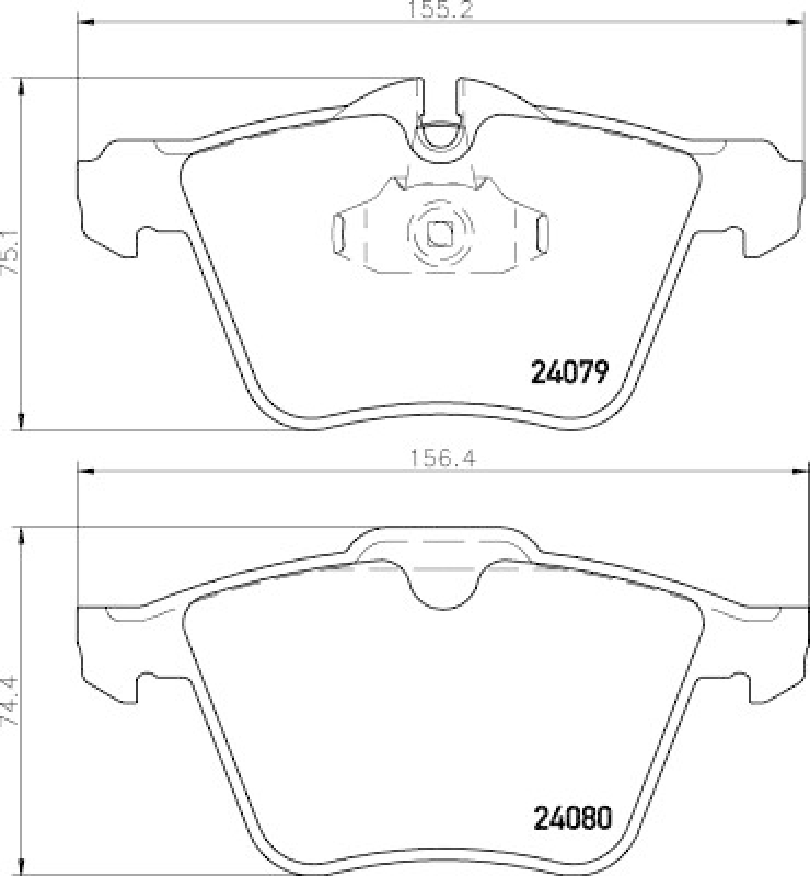 HELLA 8DB 355 016-291 Bremsbelagsatz, Scheibenbremsbelag für JAGUAR