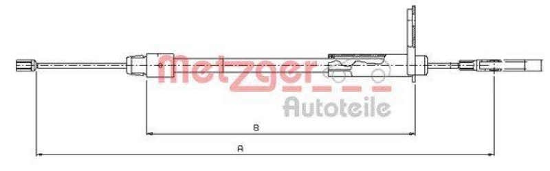 METZGER 10.9434 Seilzug, Feststellbremse für MB hinten links