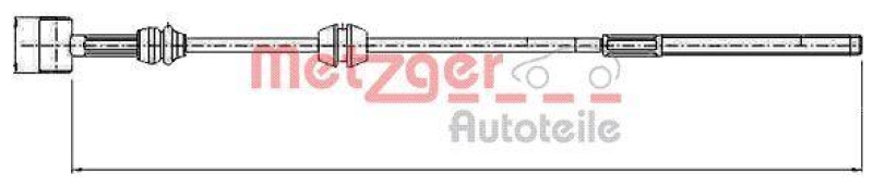 METZGER 11.5760 Seilzug, Feststellbremse für OPEL vorne