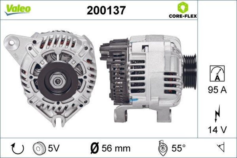 VALEO 200137 Generator - CORE-FLEX - CITROEN AX I