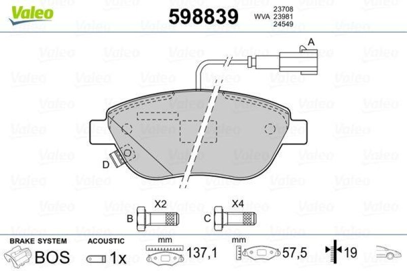 VALEO 598839 SBB-Satz PREMIUM