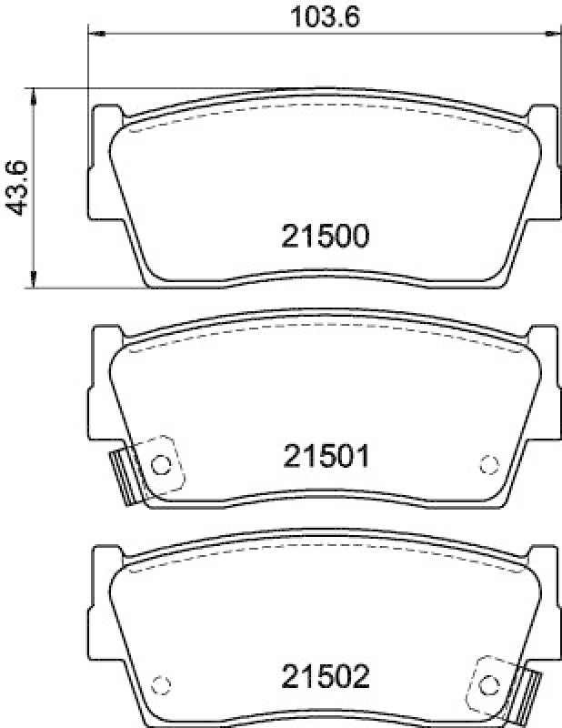 HELLA 8DB 355 016-371 Bremsbelagsatz, Scheibenbremsbelag f&uuml;r SUZUKI